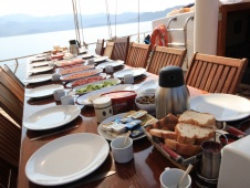 Colazione a bordo del gulet